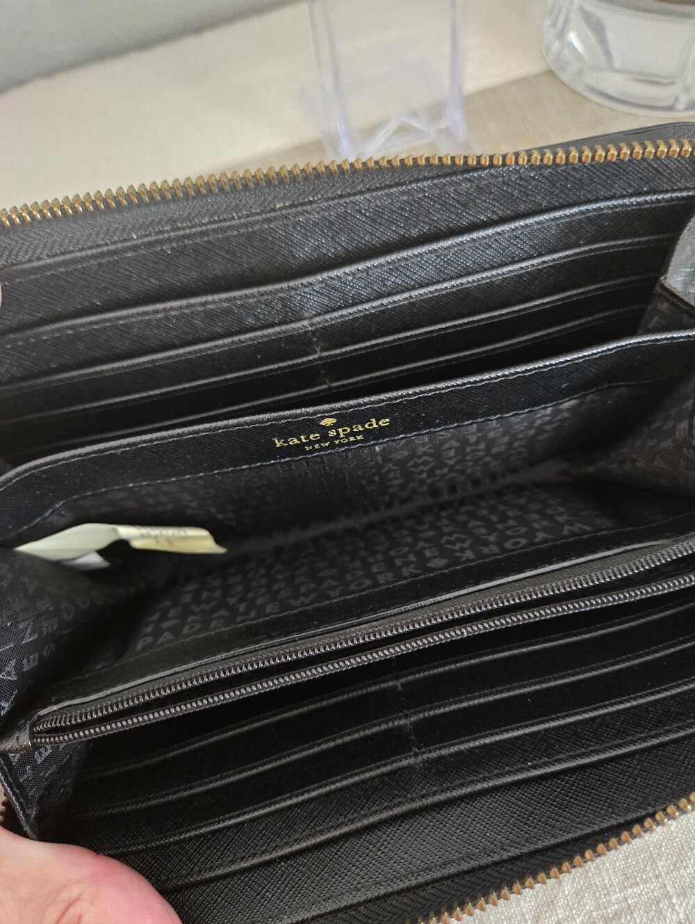 Kate Spade Striped Zip-Around Wallet - Picture 9 of 10